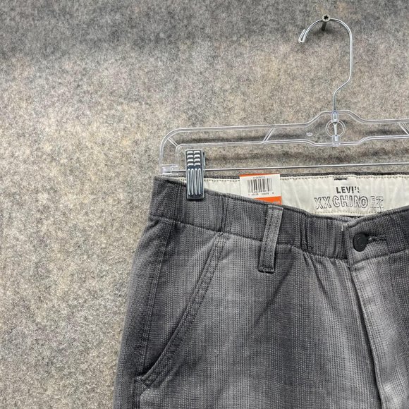 Levis XX Chino Pants Men Small Gray EZ Pants Outdoors Stretch Fit Plaid Straight - Picture 3 of 12